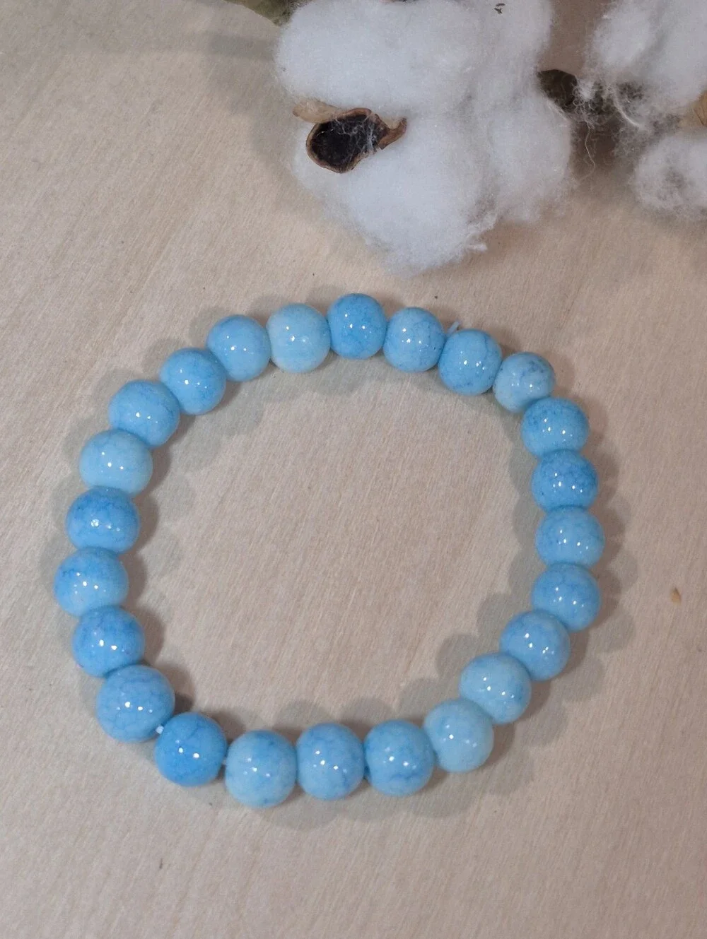 🩵🩵NEW🩵🩵 PRETTY!! 8MM LARIMAR Beaded Stretch Bracelet
